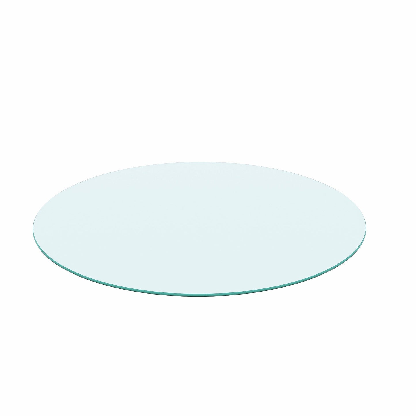20" Inch Round Tempered Glass Table Top Clear Glass 1/4" Inch Thick Round Polished Edge - Korvel
