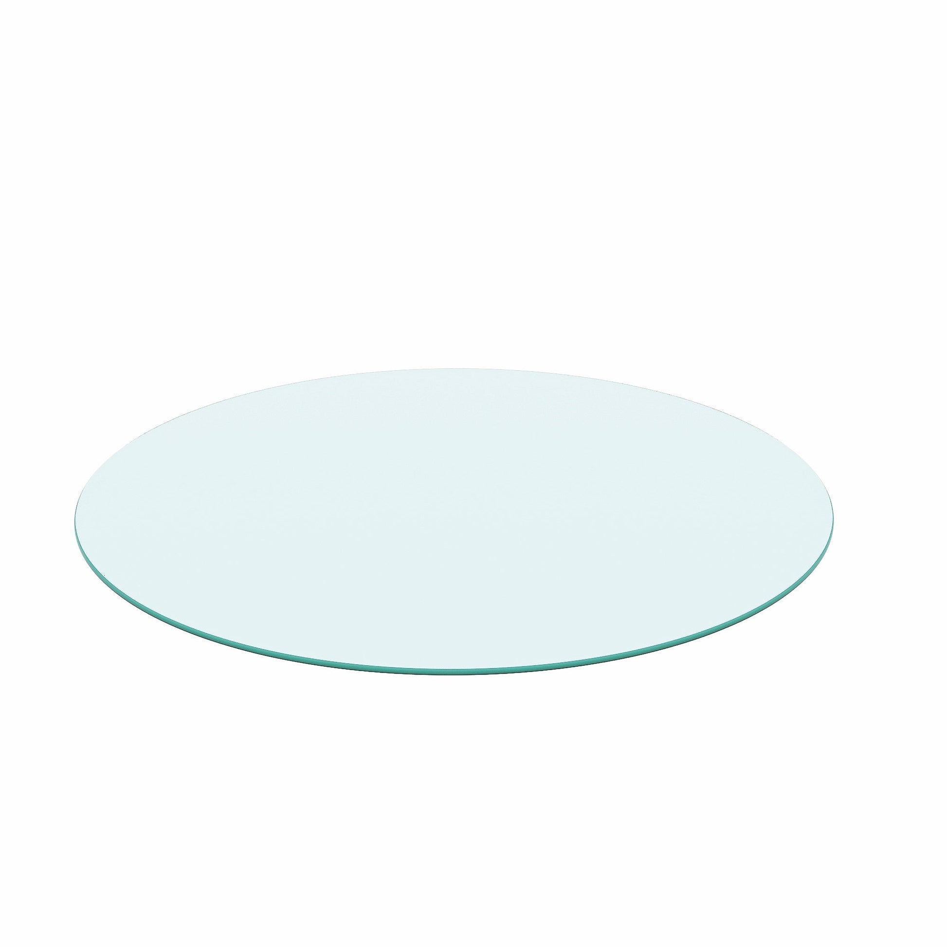 20" Inch Round Tempered Glass Table Top Clear Glass 1/4" Inch Thick Round Polished Edge - Korvel
