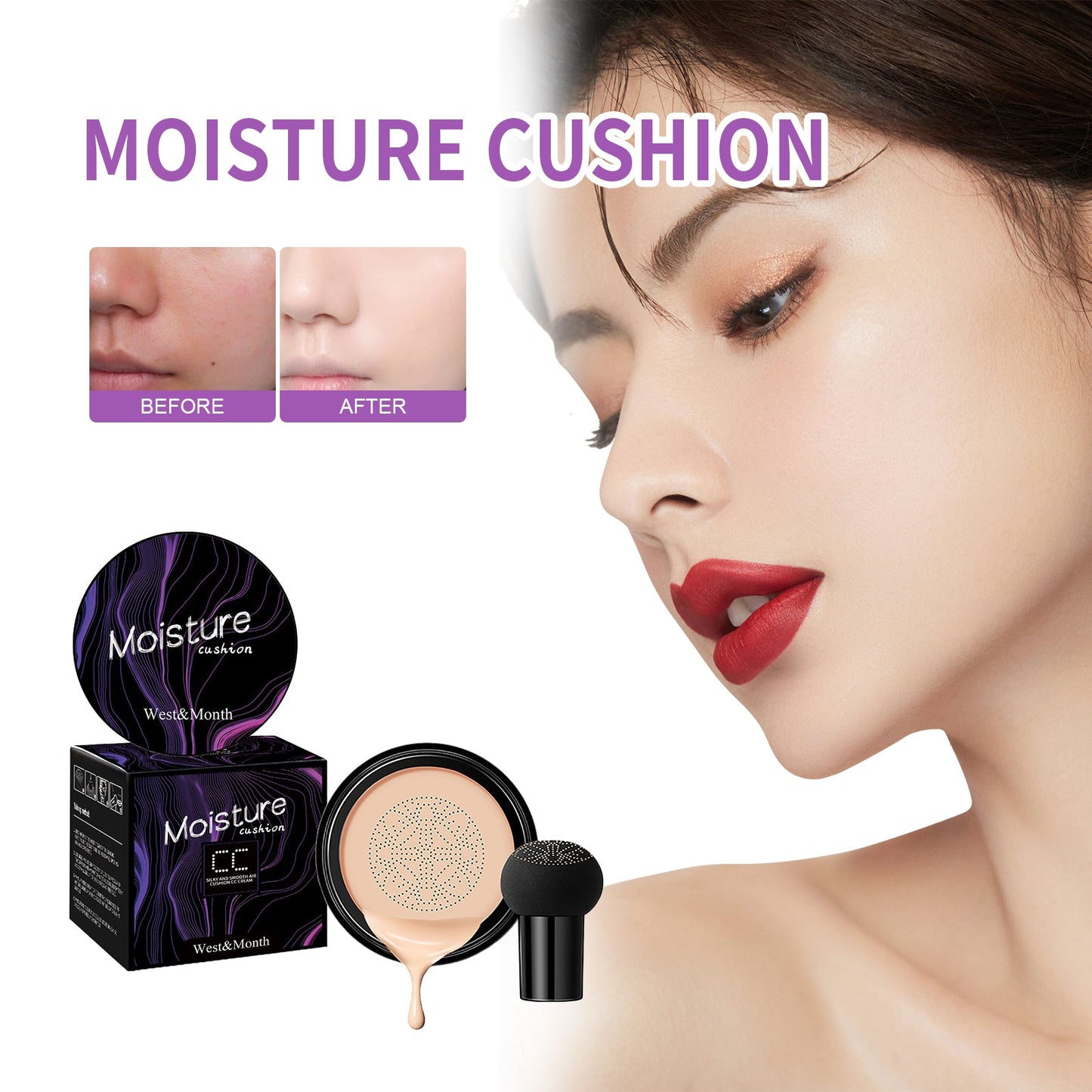 Correcteur Cushion Air Champignon - Maquillage Fini Naturel
