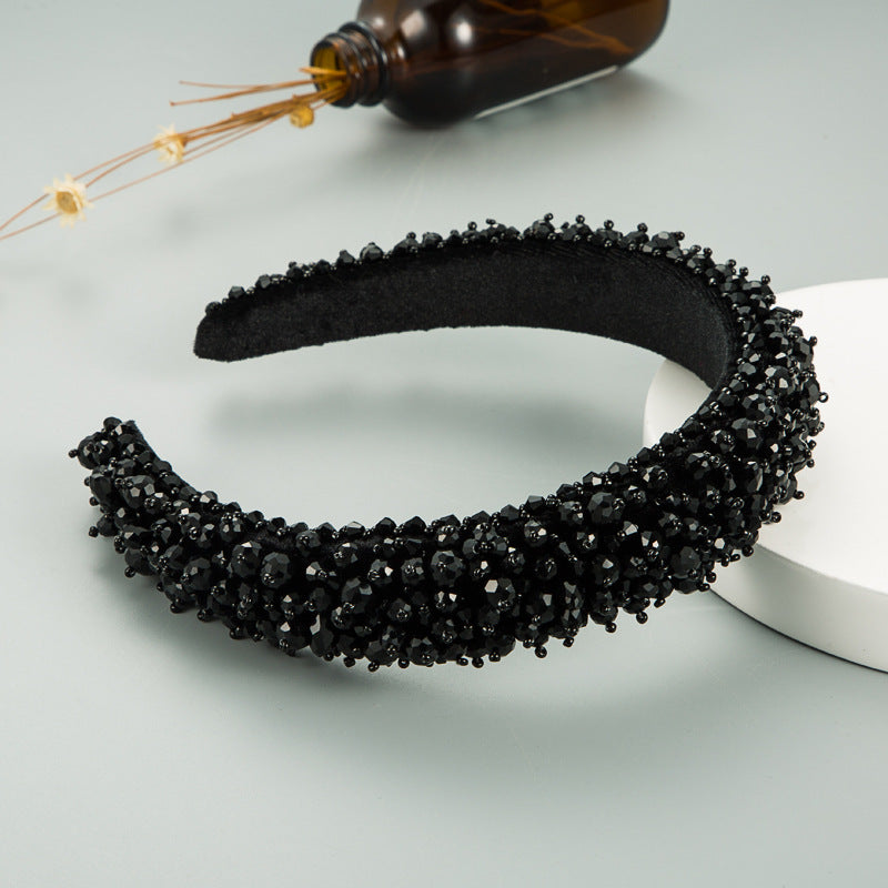 Ins New Baroque Hand-Sewn Stellalou Headband Full Of Crystal Headband - Korvel