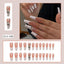Long Wearing Nails 24 Pieces Of Finished Fake Nails Press On Nails French Ballet Manicure - Korvel