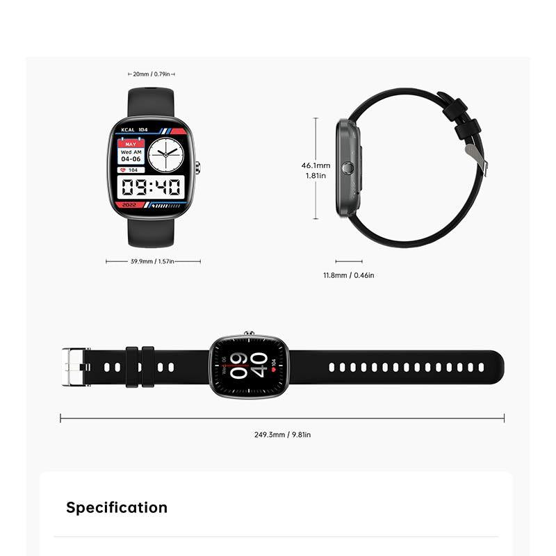 S5 smartwatch IP68 waterproof Bluetooth call sports wristband heart rate and blood oxygen monitoring - Korvel