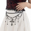 Dark Wind Cross Iron Chain Waist Chain Multi layer Versatile Tassel Crystal Body Chain Female - Korvel