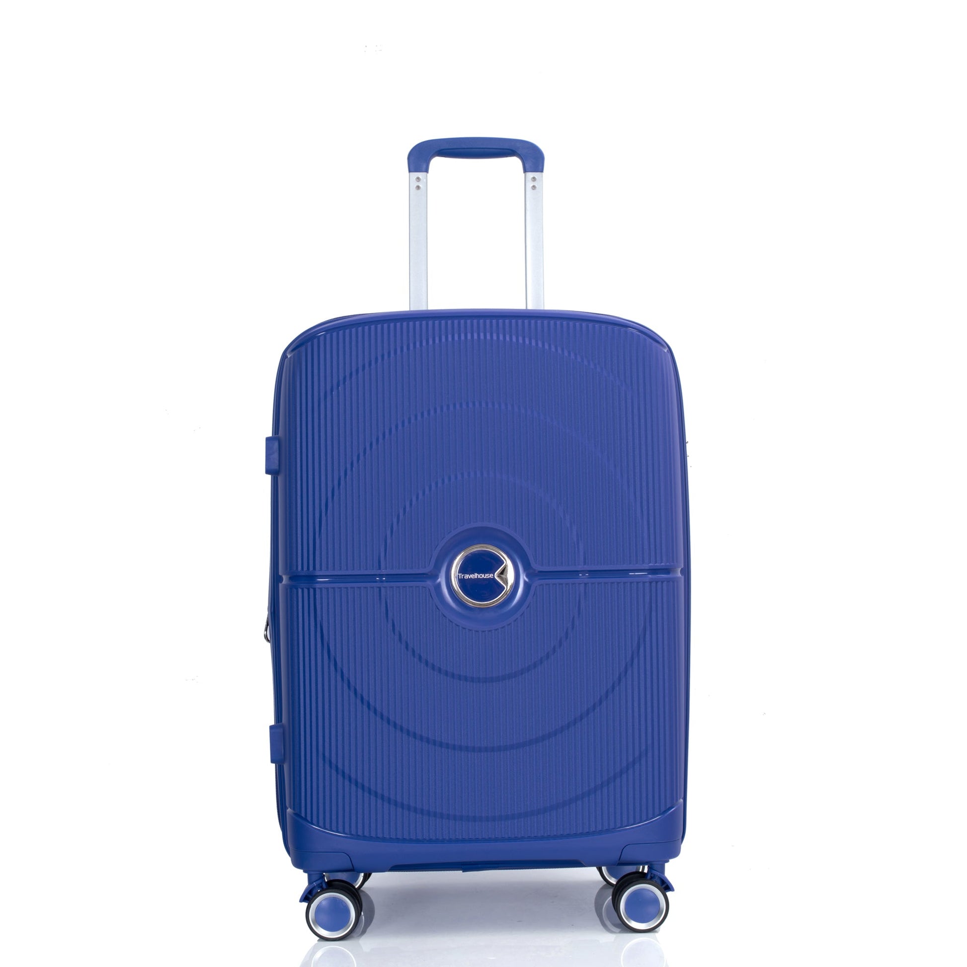 Expandable Hardshell Suitcase Double Spinner Wheels PP Luggage Sets Lightweight Durable ,3-Piece Set (20/24/28) ,Navy - Korvel