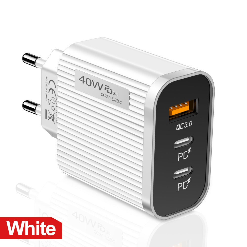 Cargador Móvil Premium Striped USB+2PD Tipo-C