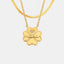 2 Piece 18K Gold-Plated Inlaid Zircon Lucky Clover Necklace - Korvel