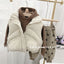 Children's standing collar cotton jacket vest winter loose vest for boys and girls camisole medium and small children's sweater - Korvel