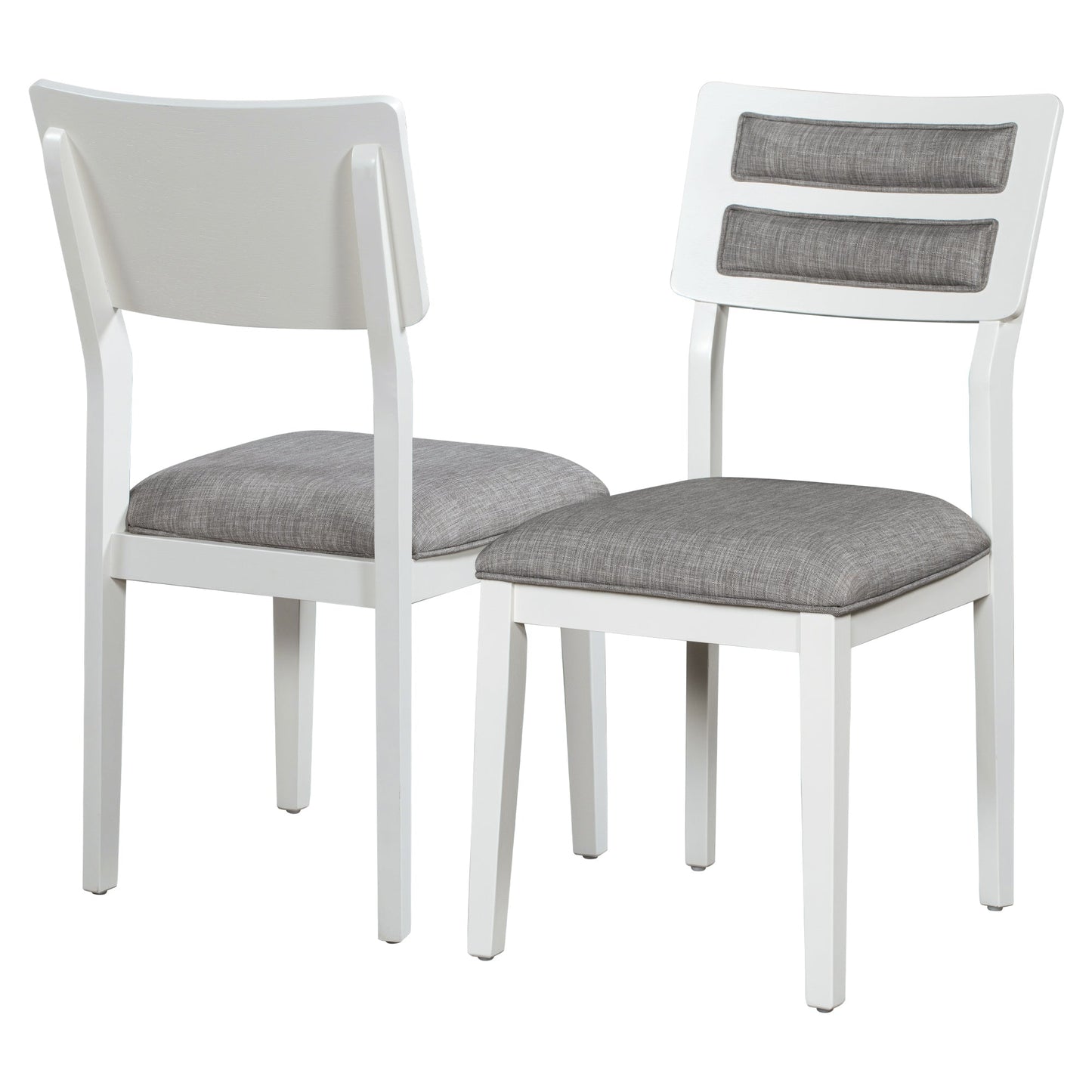 Ensemble de salle à manger TREXM Classic 6 pièces - Blanc et gris