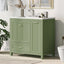 Meuble de salle de bain vert de 36" avec évier et rangement