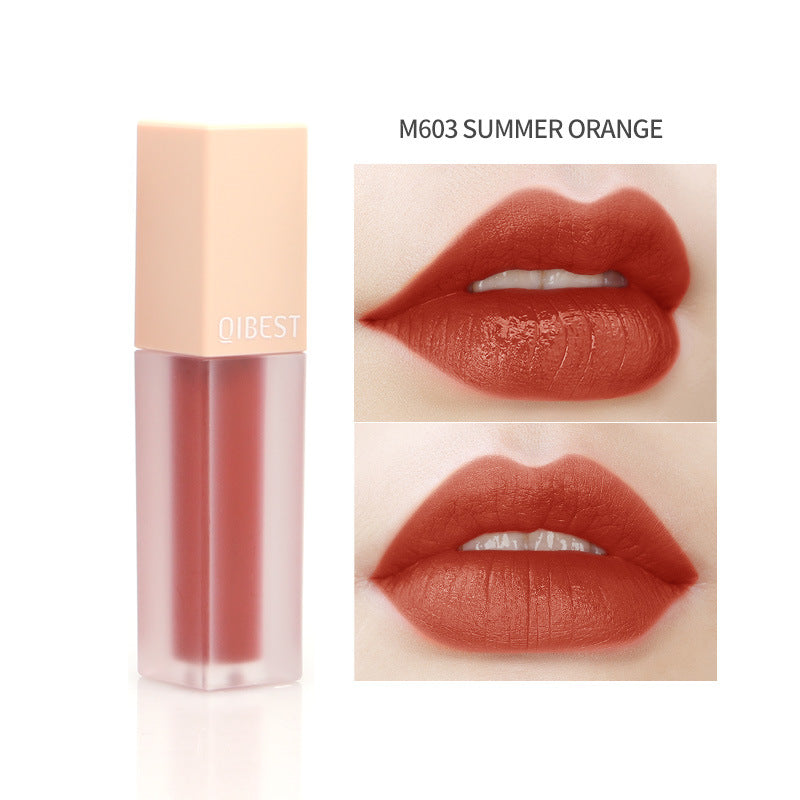 QIBEST Velvet Matte Lip Gloss - Pintalabios Líquido Cremoso
