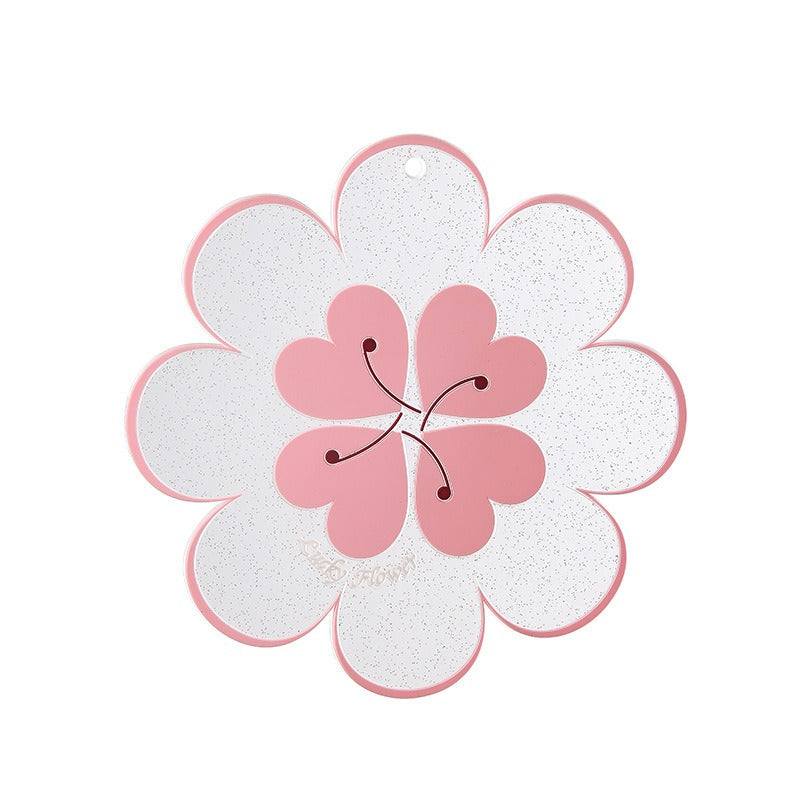 Lucky Flower Heat Insulation Mat Simple Wind Table Heat Insulation Mat Anti scalding Bowl and Dish Mat Household Plate Mat PVC Mat - Korvel