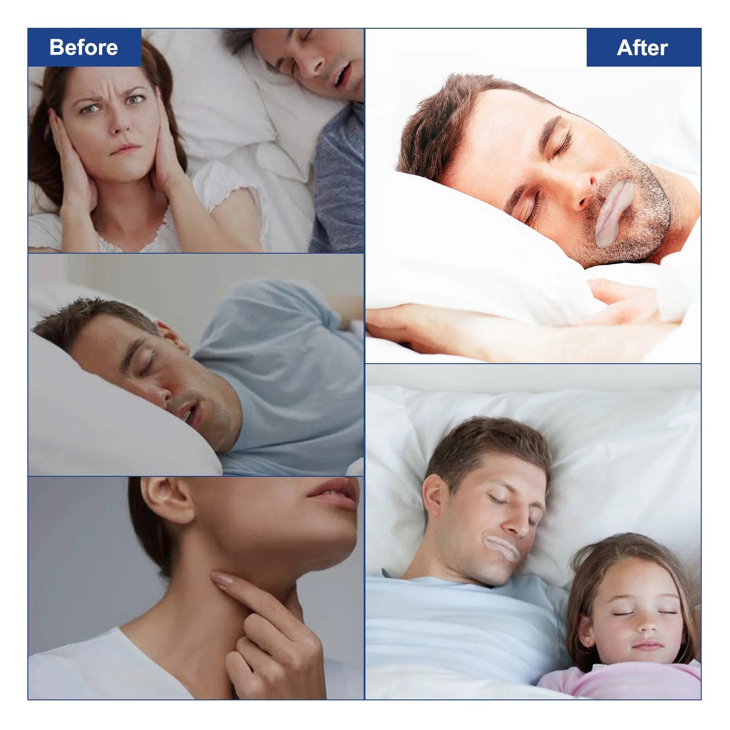 ELAIMEI Anti Snoring Sleep Strips Disposable Gentle Mouth Tape for Better Nose Breathing Reduce Mouth Dryness Sore Throat - Korvel