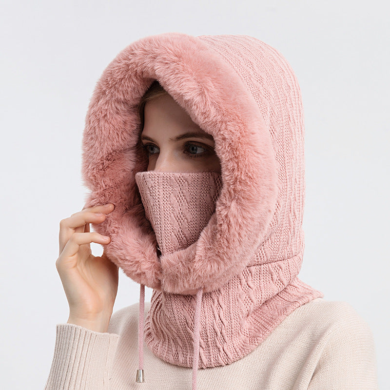 Bonnet d'hiver premium avec écharpe intégrée pour activités de plein air