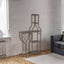 Elegant Grey 11-Bottle Wine Rack with Glass Holder