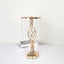 Wrought Iron Metal Flower Stand with Crystal Acrylic Beads Hanging Flower Arrangement, Gold-Plated Decoration for Wedding Tables - Korvel