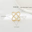 Creative Rice King Star Gold-Plated Scarf Buckle Multi-Purpose X Cross Hollow Smooth Surface Scarf Square Shawl Buckle - Korvel