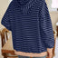 Sudadera con capucha a rayas suelta y casual