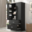 Elegant Tall Bathroom Storage Cabinet with Adjustable Shelf