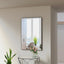 Modern Black Bathroom Mirror - 36x24 Inch Aluminum Frame