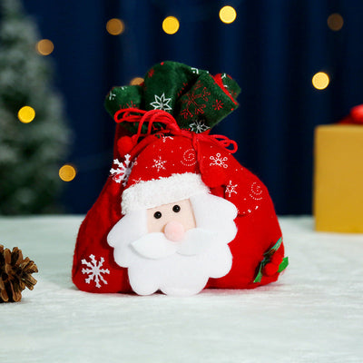 Christmas Creative English Apple Bag Santa Claus Children's Gift Bag Candy Bag Christmas Gift Christmas Bag Bundle - Korvel