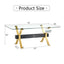 Dining table Modern tempered glass dining table Large modern office desk - Korvel