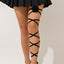 Sexy Leg Chain Elastic Strap Leg Loop Dark Wind Geometric Circle Thigh Chain - Korvel