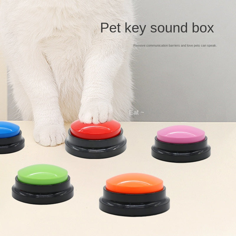 Dog Talking Button Pet Communication Key Sound Maker Cat Bell Toy Supplies Voice Recording Training Device - Korvel