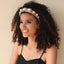 Retro Baroque Large Pearl Flower Set with Colorful Diamonds Fashion Hair Hoop - Korvel