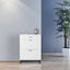 Independent shoe rack storage box with drawers and metal legs, modern shoe cabinet with 2 flippable drawers - Korvel