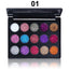 Palette de fards à paupières en sequins diamantés 15 couleurs