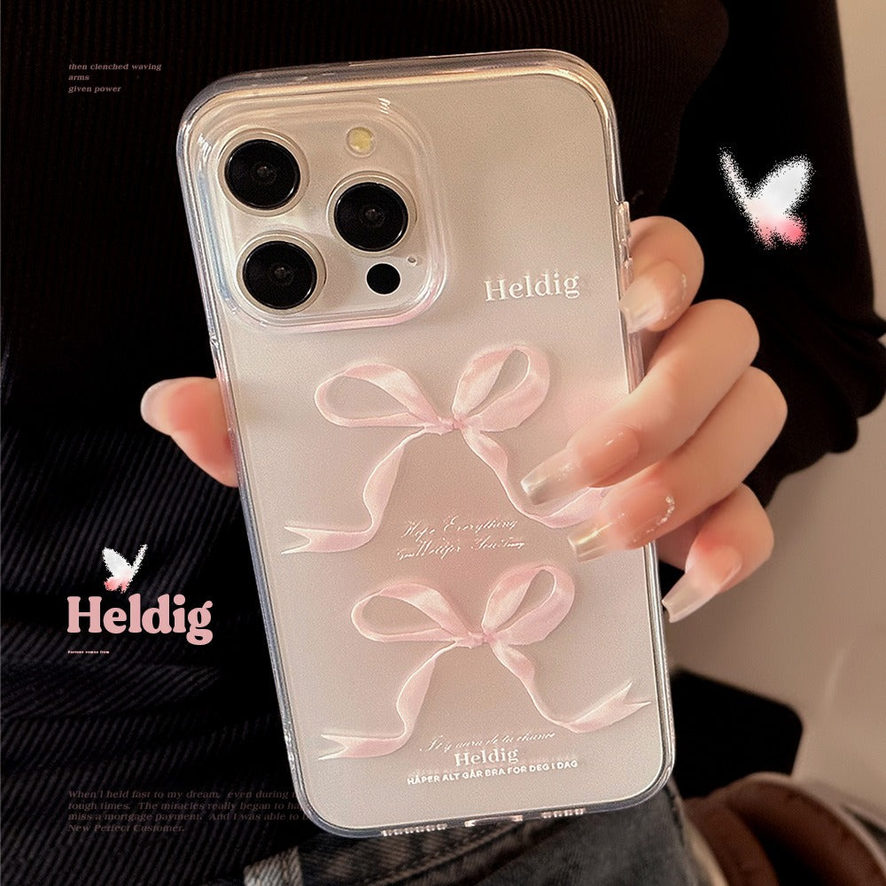Coque iPhone 15 Sweet Pink Bow - Protection TPU Premium