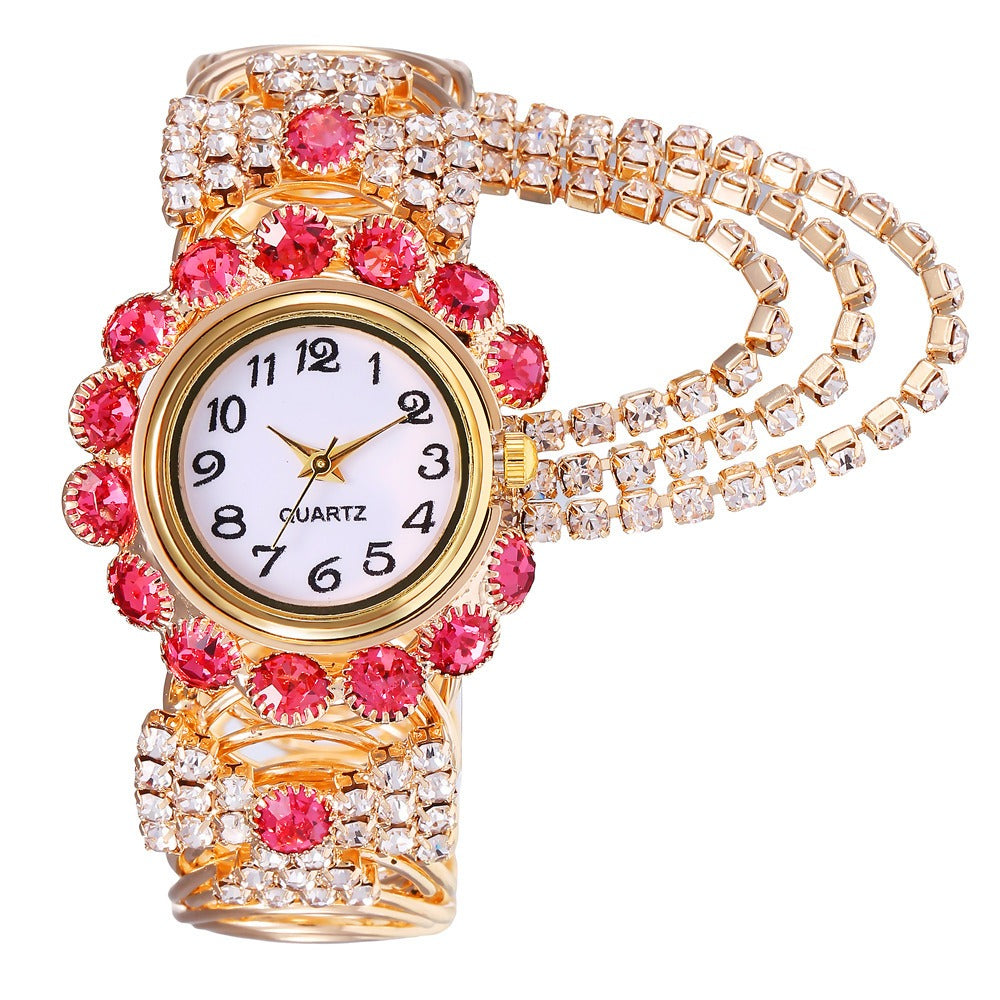 New trend and fashion women's watch with diamond inlaid digital quartz female bracelet watch - Korvel