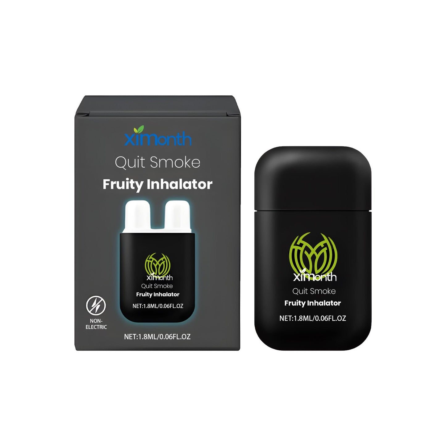Smoking Cessation Suppressant Inhaler Vitality Energizing Essential Oil Inhaler Cooling Oil Double Hole Inhaler Aids Smoking Cessation Portable Smoking Control Care Inhaler - Korvel