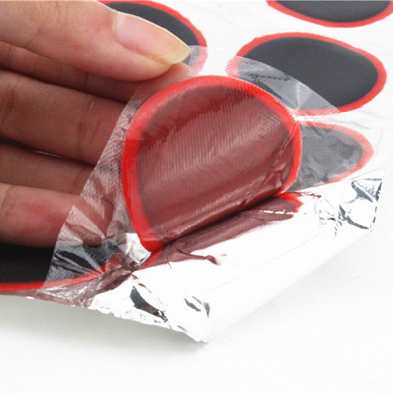 Mountain Bike Tire Patch Film 48 Square Tire Patch 25MM Round Tire Patch Repair Bike Riding Supplies - Korvel