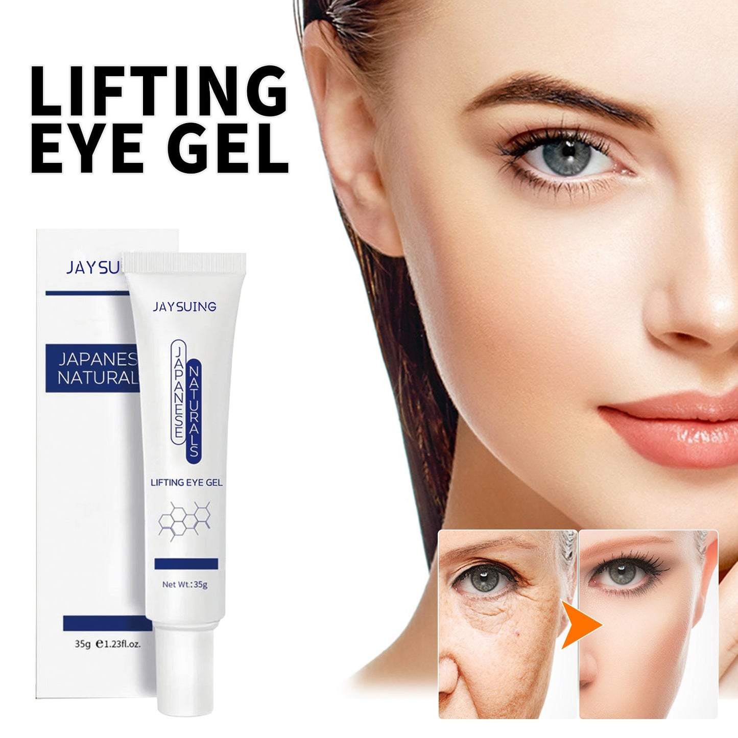 Firming Eye Gel, Fade Spots Fine Lines, Anti-Aging Even Skin Tone Moisturizing Eye Cream - Korvel