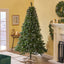 9' Glitter Bristle Mixed Hinged Tree with 72 Red Berry and 73 Pine Cones and 2099 tips,Dia:66 - Korvel