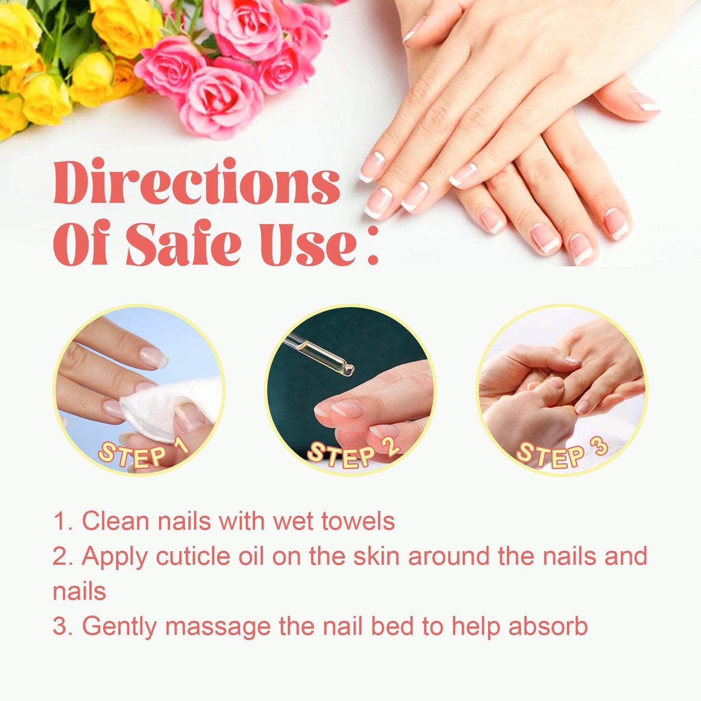 Cuticle Oil, Repair Dry Rotted Nails Thickening Moisturizing Care Brightening Nails And Cleaning - Korvel