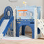 9-1 Toddler Slide Set,Kids Slide for Toddlers Ages 1+, Basketball Hoop, Tunnel and Storage Space, Pirate Ship Themed Slide - Korvel