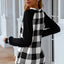 Plaid Round Neck Long Sleeve T-Shirt - Korvel