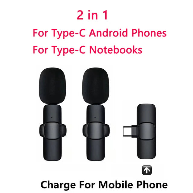 Buttonhole Lavalier Wireless Lapel Microphone Bluetooth Mini Mic For Phone PC Cell Mobile Small Micro Tiny Tie Mike Mikrofon USB - Korvel