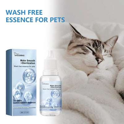 Pet Hair Daily Gentle Cleaning and Scented No-Rinse Care Essence for Cats and Dogs - Korvel