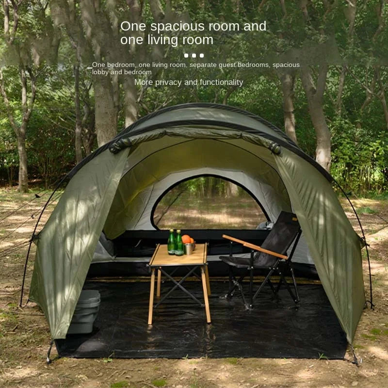 YOUSKY Tunnel Tent Outdoor Camping Supplies Equipment Folding Portable Thickened Camping Family Tent - Korvel