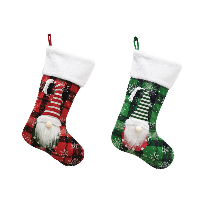Calcetín de Navidad Premium de Muñeca Sin Rostro - Bolsa de Regalo Grande