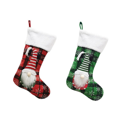 Chaussette de Noël en Poupée Sans Visage Premium - Grand Sac Cadeau