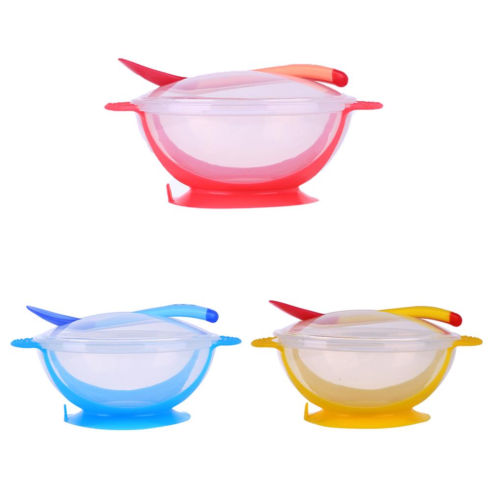 Ensemble de vaisselle pour bébé premium - Bol, couvercle et cuillère