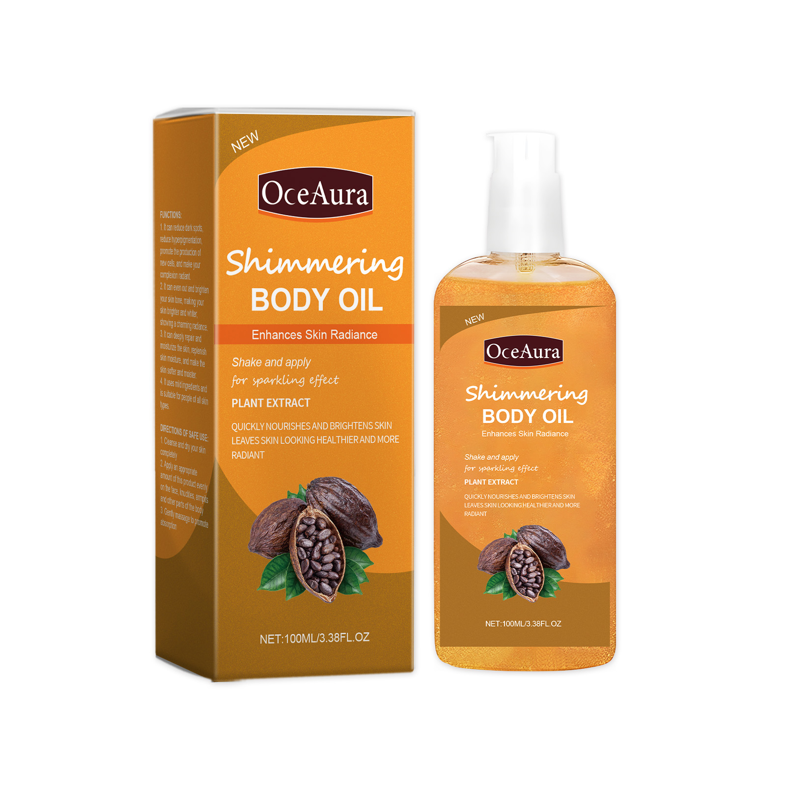 Shiny Moisturizing Body Oil Moisturizes And Nourishes The Body Daily Care Full Body Massage Essential Oil - Korvel