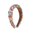 Exaggerated Baroque Colorful Crystal Candy Sponge Wide Edge Hair Hoop Headband - Korvel