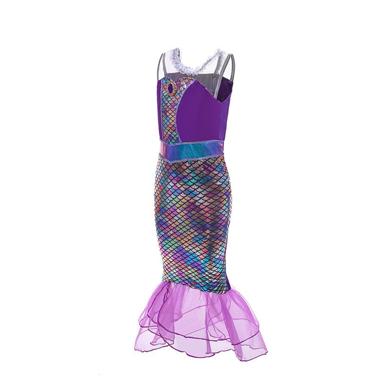 Mermaid Princess Dress Summer Sequin Mermaid Tail Ball Dress - Korvel