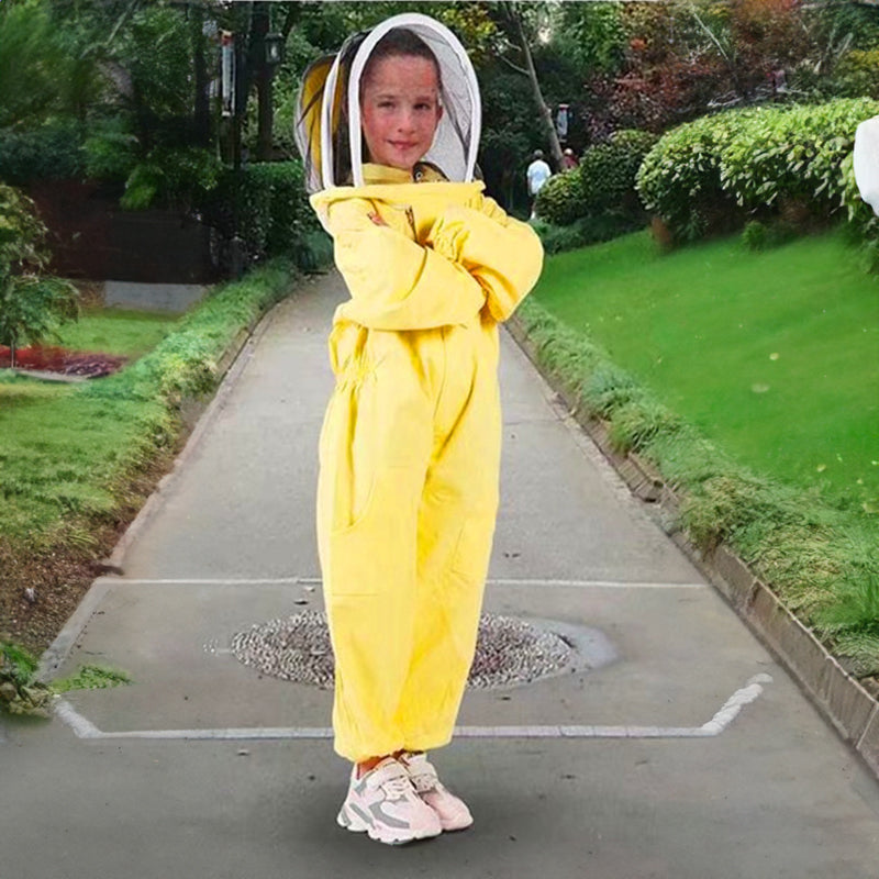 A set of children's beekeeper suits (breathable type), beekeeping equipment, and gloves. - Korvel