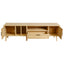 Vine TV stand with 2 cabinets and 2 open shelves, suitable for TVs under 80 inches, with solid wood legs for TV cabinets - Korvel